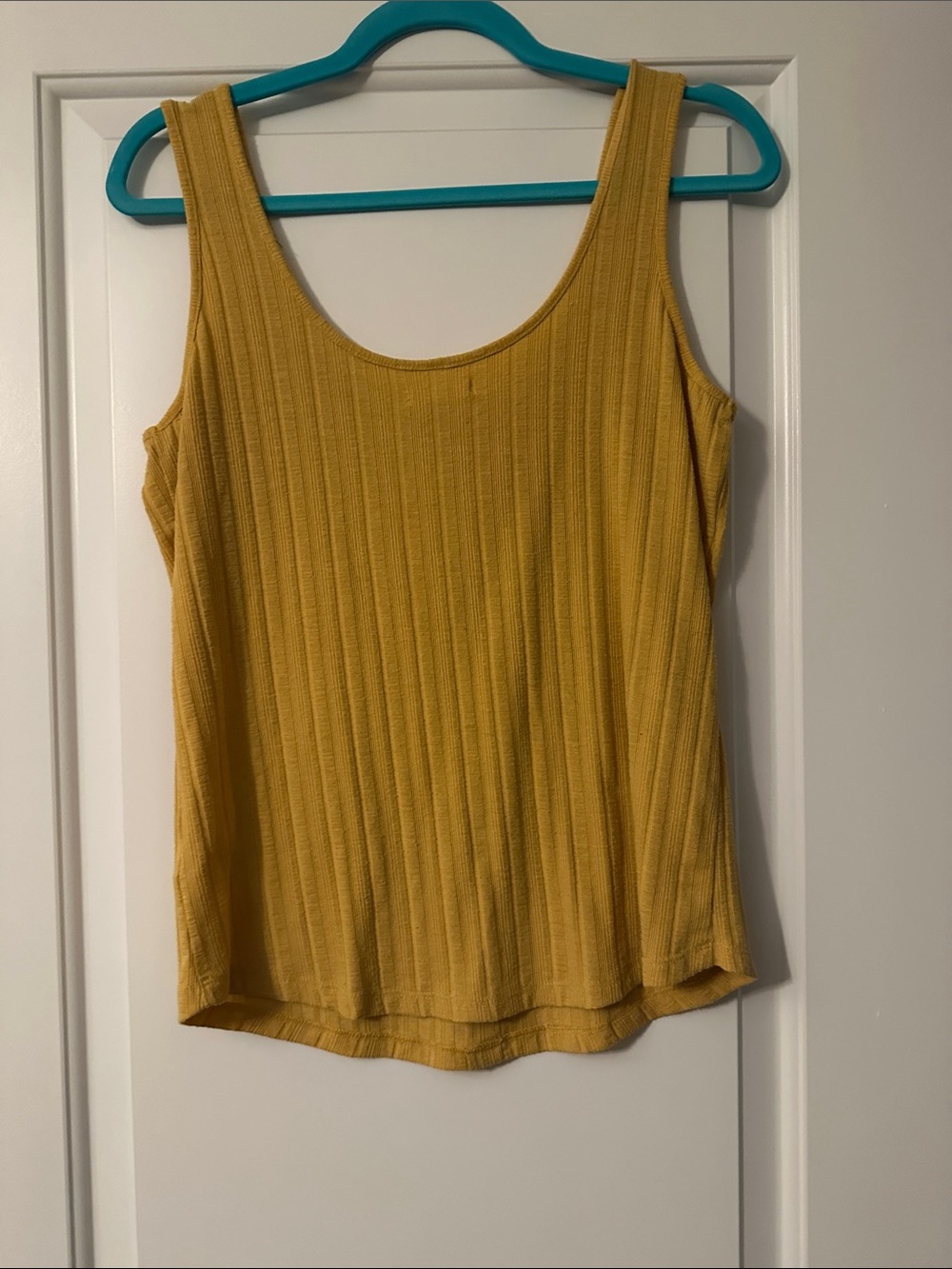 Maurices Mustard Ribbed Button-Front Tank - Picture 3 of 3